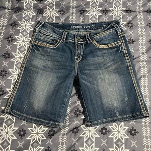 Cowgirl Tuff Dark Blue Jean Shorts